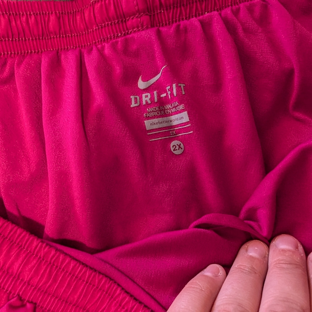 Nike Women's Plus Size Pink Running Shorts - Picture 3 of 5